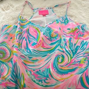 Lilly Pulitzer Pink and Blue Swirl Dress
